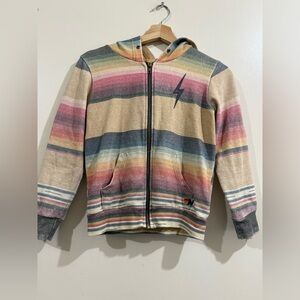 Aviator Nation Rainbow Stripe Hoodie